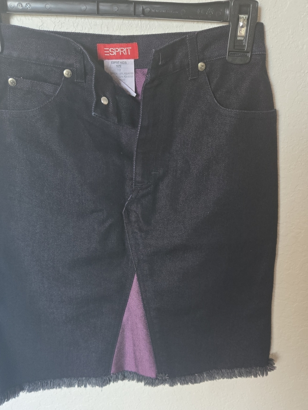 Esprit  Denim Skirt with Purple Inner Panel